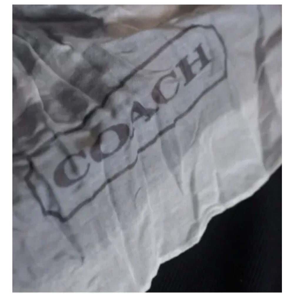 COACH Classic Signature Optic Crinkle Oblong Scarf - Picture 2 of 4